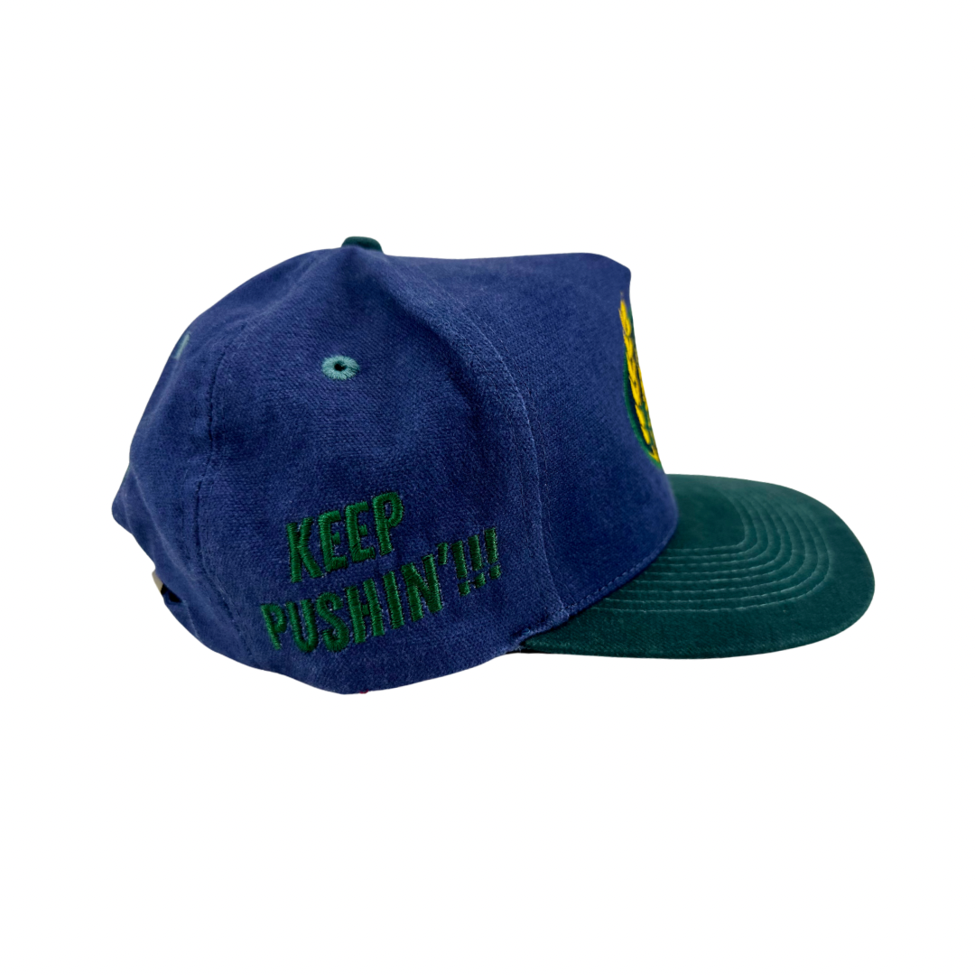 Navy & Green Strapback